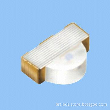 SMD LED, 1204 Package with Right Lens, Super Blue Color, 3.2 x 1.0 x 1.7mm, 80mcd